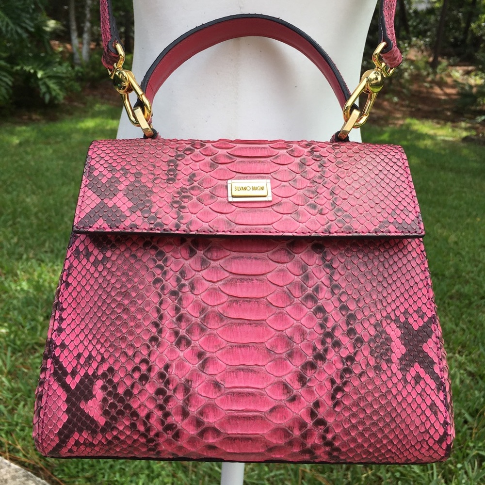 Silvano Biagini Pink Python Bag